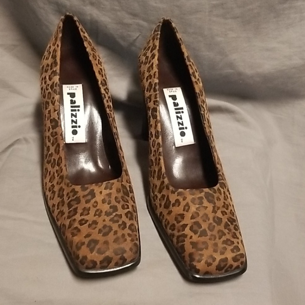 Palizzio leopard print heels